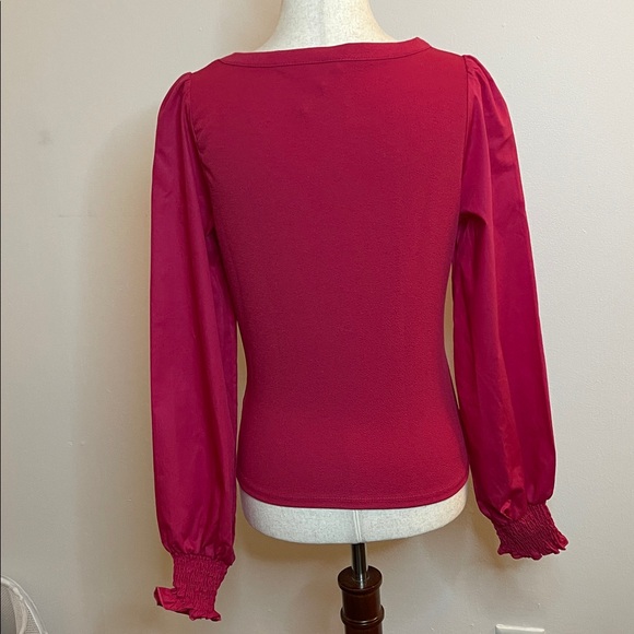 Anthropologie By Anthropologie Fuchsia Long Sleeve Top XS - Picture 4 of 6
